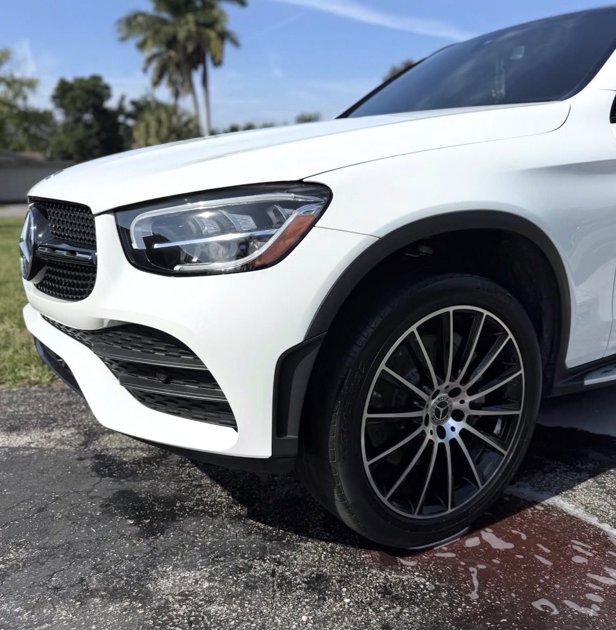 Mercedes wheel and tire detail close-up
